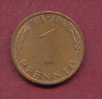 F2493 / - 1 Pfening 1977 ( F ) - FRG , Germany Deutschland Allemagne Germania - Coins Munzen Monnaies Monete - 1 Pfennig