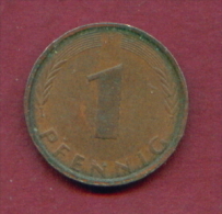 F2494 / - 1 Pfening 1976 ( F ) - FRG , Germany Deutschland Allemagne Germania - Coins Munzen Monnaies Monete - 1 Pfennig