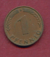 F2495 / - 1 Pfening 1950 ( D ) - FRG , Germany Deutschland Allemagne Germania - Coins Munzen Monnaies Monete - 1 Pfennig