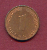 F2498 / - 1 Pfening 1974 ( F ) - FRG , Germany Deutschland Allemagne Germania - Coins Munzen Monnaies Monete - 1 Pfennig