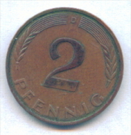 F2506 / - 2 Pfening 1989 ( D ) - FRG , Germany Deutschland Allemagne Germania - Coins Munzen Monnaies Monete - 2 Pfennig