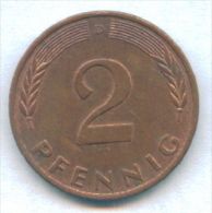 F2507 / - 2 Pfening 1981 ( D ) - FRG , Germany Deutschland Allemagne Germania - Coins Munzen Monnaies Monete - 2 Pfennig