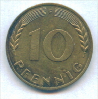 F2522 / - 10 Pfening 1972 ( F ) - FRG , Germany Deutschland Allemagne Germania - Coins Munzen Monnaies Monete - 10 Pfennig
