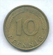 F2525 / - 10 Pfening 1995 ( D ) - FRG , Germany Deutschland Allemagne Germania - Coins Munzen Monnaies Monete - 10 Pfennig