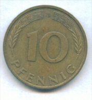 F2531 / - 10 Pfening 1989 ( G ) - FRG , Germany Deutschland Allemagne Germania - Coins Munzen Monnaies Monete - 10 Pfennig