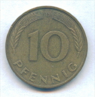 F2534 / - 10 Pfening 1989 ( D ) - FRG , Germany Deutschland Allemagne Germania - Coins Munzen Monnaies Monete - 10 Pfennig