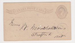 FRANCE. TIMBRE. ENTIER POSTAL. EP. CARTE ......CANADA - 1860-1899 Règne De Victoria