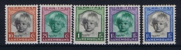 Luxembourg:  Mi.nr. 240 - 244, Yv 234-238 MH/*, 1931 Caritas - Neufs