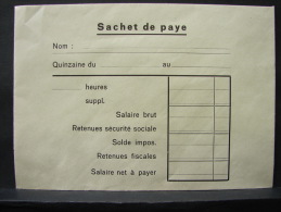 LetDoc. 70. Enveloppe "Sachet De Paye" - Cartas & Documentos