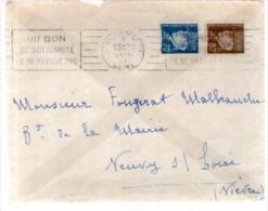 France Lettre Obl Méca CAD Neuilly Sur Seine 9-06-1942 / Tp Pétain 510 & 512 Pour Mr Fougerat Malbranche ? Neuvy / Loire - 1941-42 Pétain