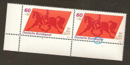 Bundesrepublik Nr. 1047  Mit Plattenfehler I - Postfrisches Unterrandpaar - Plaatfouten En Curiosa
