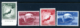 Japan 1949 UPU Set Of 4 + MS, MNH (A) - Nuevos