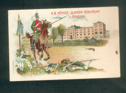 AK - K.B. Königs Ulanen Regiment In Ansbach ( Militaria Chromo Lithographie Franz Scheiner ) - Ansbach