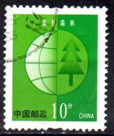 CHINA 2002 Environmental Protection - 10f Forest Protection  FU SOME PAPER ATTACHED - Usados