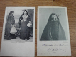 Lot De 2 Cpa Femmes Egypte - Personen