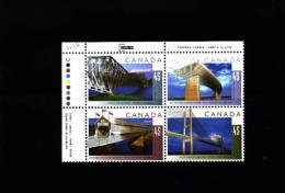 CANADA - 1995  BRIDGES  BLOCK  MINT NH - Blocks & Sheetlets