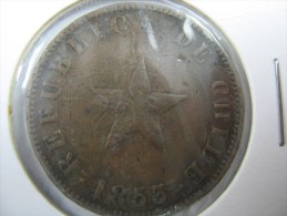 CHILE 1 ONE CENTAVO 1853 NICE GRADE . LOT 3 NUM 1 - Chile