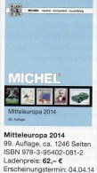 Mitteleuropa Band 1 MICHEL Katalog 2014 Neu 62€ Europa Mit Austria Schweiz UNO Wien CZ CSR Ungarn Liechtenstein Slowakei - Books & Software