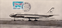 Carte Maximum SAINT MARIN N°Yvert  PA128 (TUPOLEV) Obl Sp1964 Sur Carte Grand Ft (100x220) RRR - Cartas & Documentos