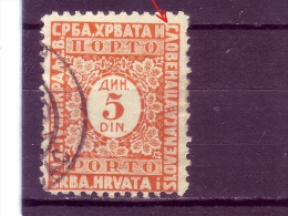 PORTO-NUMBERS-5 DIN-ERROR-SHS-YUGOSLAVIA-1923 - Impuestos