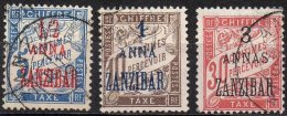 ZANZIBAR -Taxes - 3 Valeurs De 18976 Oblitérées TB - Used Stamps