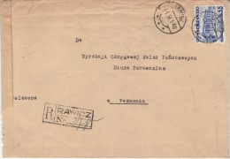 POLAND 1936 R-COVER SENT FROM RAWICZ TO POZNAN - Covers & Documents