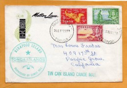 Tin Can Mail Tonga 1963 Cover Mailed To USA - Tonga (...-1970)