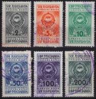 1970-1990 Yugoslavia - Revenue, Tax Stamp - LOT - Dienstzegels