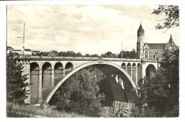 Cp, Luxembourg, Pont Adolphe Et Caisse D'Epargne, Voyagée 1957 - Luxembourg - Ville