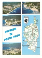 Cp, Carte Géographique, Porto-Pollo, écrite - Carte Geografiche