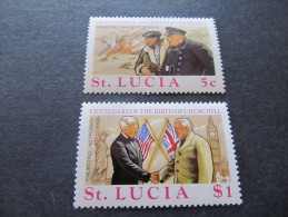 St. LUCIA - 1974 Churchill - Sc 367/368 Mnh** - St.Lucia (...-1978)