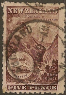 NZ 1898 5d Otira Gorge SG 311a U #AQ56 - Used Stamps