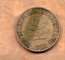 PIECE DE 5 PFENNIG 1950 J - 5 Pfennig