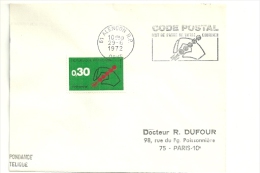 ORNE - Dépt N° 61 = ALENÇON RP 1972 =  FLAMME CONCORDANTE  =  SECAP Illustrée ' CODE POSTAL / Mot Passe' - Codice Postale