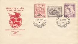 Czechoslovakia / First Day Cover (1953/19) Gottwaldov 1 (c): Sports (30 H) Volleyball - Volleyball