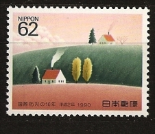 Japon Nippon 1990 N° 1883 ** Ecologie, Réduction Des Désastres Naturels, Arbre, Séisme, Tremblement De Terre, Incendie - Unused Stamps