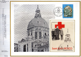 Feuillet Tirage Limité CEF 132 Soie Croix Rouge Monégasque Saint Jean Bosco - Storia Postale