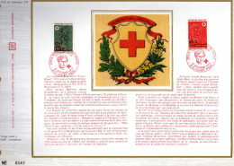 Feuillet Tirage Limité CEF CFA Réunion 9 Croix Rouge Médecins Dufriche Baron Desgenettes Et Broussais - Covers & Documents