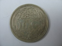 EGYPT 10 PIASTRES 1916  SILVER . - Egipto