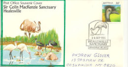 AUSTRALIE. L'ému Australien (Émeu), Lettre Du Healesville Sanctuary (Victoria) - Ostriches