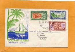 Tokelau Islands 1948 Cover Mailed To USA - Tokelau