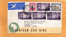 Sout Africa 1952 Cover Mailed To USA - Briefe U. Dokumente