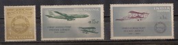 INDIA, 1961, 50th Annv., Of First Official Airmail (Aerial ) Flight, , Henri Pecquet, Boeing, Set 3 V,   MNH, (**) - Nuovi
