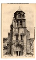 Cp , 86 , POITIERS , L'église Sainte Radegonde , Le Clocher Et Son Entrée Ouest , Vierge - Poitiers