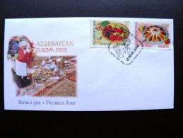 FDC Cover From Azerbaijan, Europa Cept 2005 Food Gastronomy - Azerbaïdjan