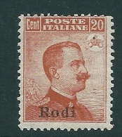 Italian Colonies 1917 Greece Aegean Islands Egeo Rodi No9 No Watermark (senza Filigrana) MH CV 200 EUR!!!!! T0894 - Ägäis (Rodi)