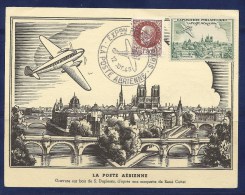 EXPOSITION PHILATELIQUE DE LA POSTE AERIENNE . 14 OCTOBRE 1943 . - Erst- U. Sonderflugbriefe