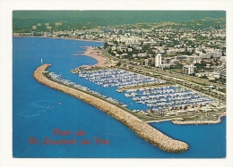Cp, 06, Saint-Laurent-du-Var, Vue Aérienne, Le Port De Plaisance, Au Fond, Cagnes, Voyagée 1985 - Saint-Laurent-du-Var