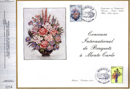 Feuillet Tirage Limité CEF 233 Fleurs Concours International De Bouquets à Monte-Carlo - Cartas & Documentos