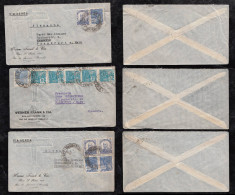 Brazil Brasil 1938 3 AIRMAIL Covers To FRANKFURT GERMANY - Lettres & Documents